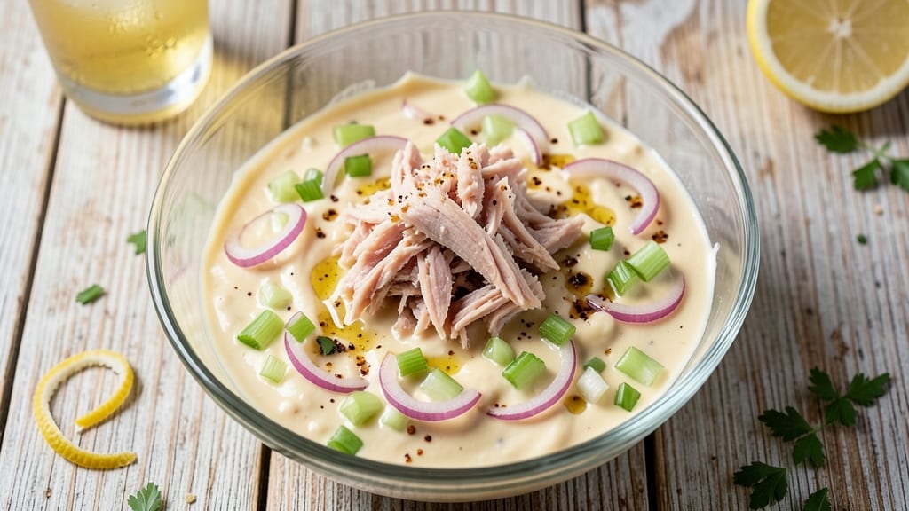 Awesome Tuna Salad Recipe: Crisp Celery Crowns Over Zesty Mayo Bliss