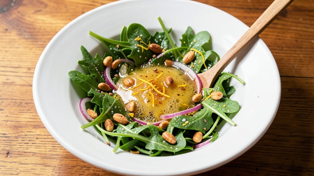 Basic Arugula Salad Recipe: Peppery Freshness With Creamy Lemon Dressing