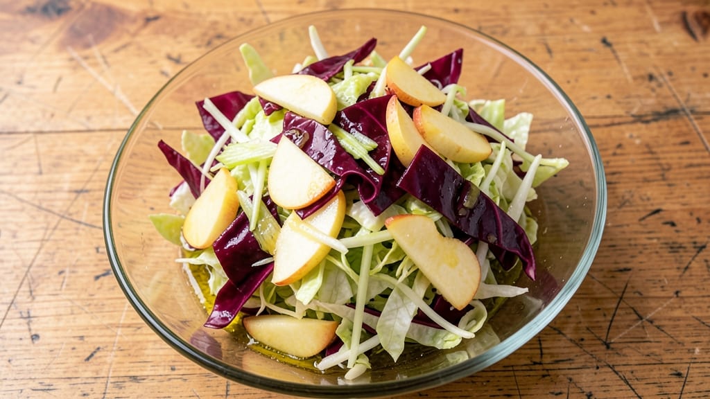 Cabbage Apple Slaw Salad Recipe: Sweet-Tart Crunch With Crisp Celery Crowns