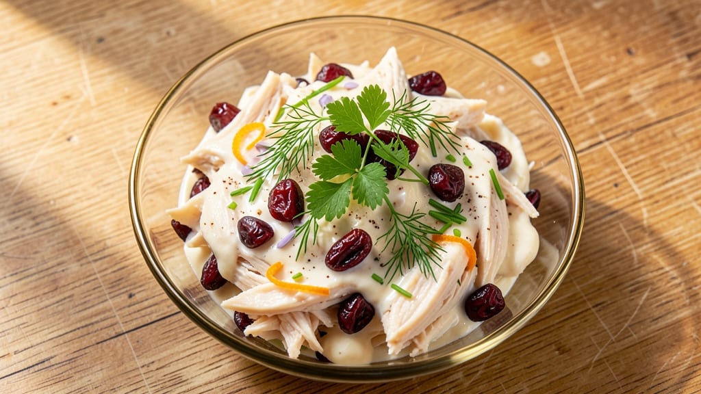 Canned Chicken Salad Recipe with Cranberries: Sweet-Tart Bite and Creamy Herb Harmony