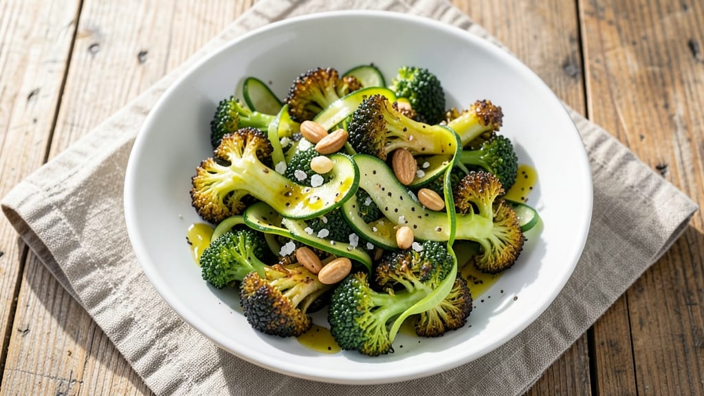 Broccoli and Zucchini Salad Recipe: Crisp-Topped Herb Cream Cheese Bliss