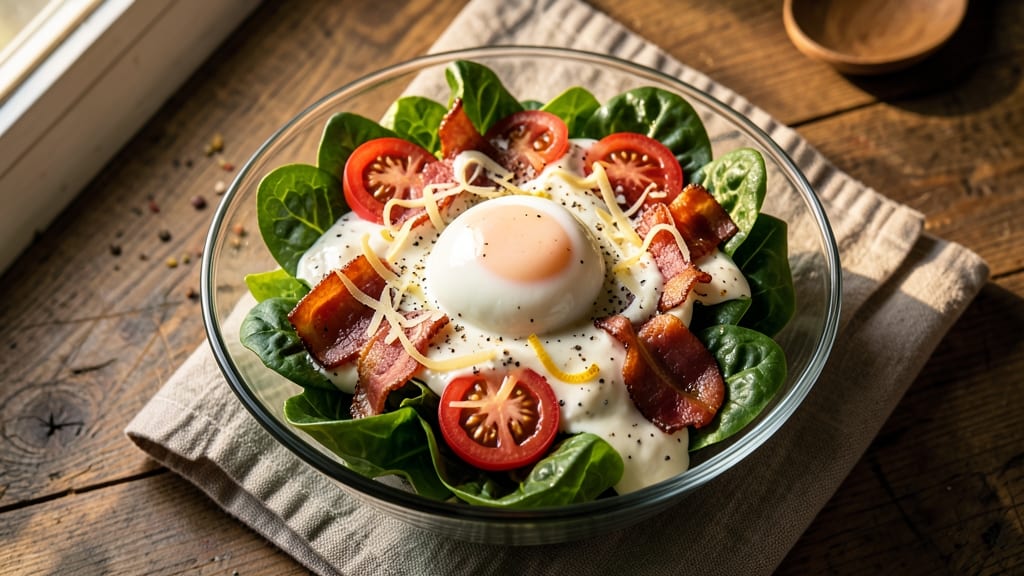 BLT Caesar Salad Recipe: Crispy Bacon Bites Over Creamy Parmesan Bliss
