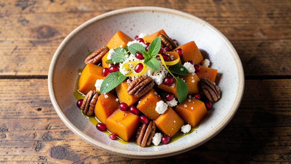 Autumn Tossed Salad Recipe: Warm Butternut Squash and Crispy Sage Bites