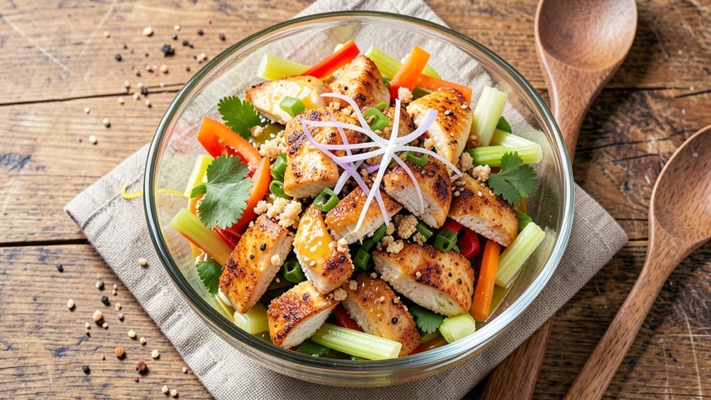 Best Chinese Chicken Salad Recipe Ever: Crispy Celery Crowns Over Smoky Sesame Dressing Bliss