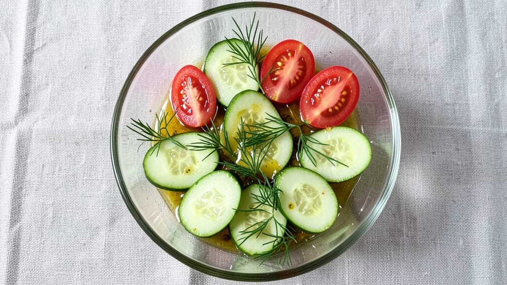 Cucumber Tomato Salad Recipe with Apple Cider Vinegar: Zesty Refreshment in 15 Minutes