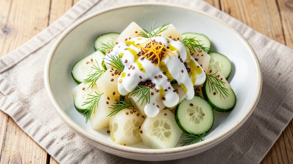 Ash Gourd Salad Recipe: Spiced Roasted Warmth Meets Cool Cucumber Crunch