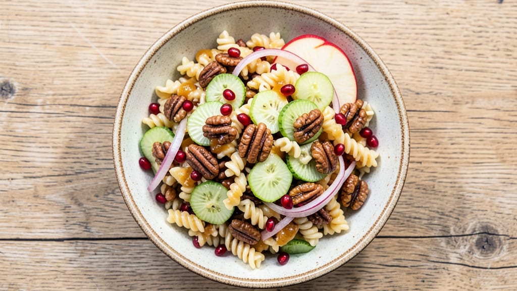 Autumn Crunch Pasta Salad Recipe: Celery Crown Crunch Meets Warm Spiced Vinaigrette Bliss