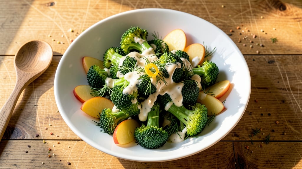 Broccoli Apple Apple Salad Recipe: Sweet-Tart Crunch With Creamy Herb Dressing