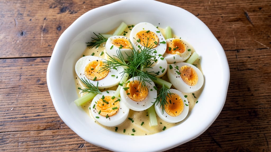 Bomb Egg Salad Recipe: Herb-Packed Bites with Crisp Celery Crowns
