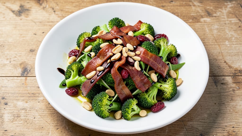 Broccoli Bacon Cranberry Cashew Salad Recipe: Crispy Bites and Sweet-Tart Balance
