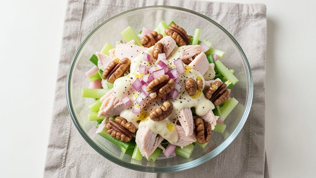 Chicken Salad Recipe with Walnuts and Celery: Crunchy Nutty Texture Meets Herbed Creaminess