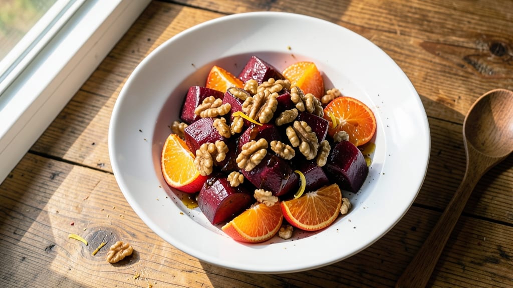 Beet, Orange, and Walnut Salad Recipe: Earthy Sweetness With Nutty Crunch
