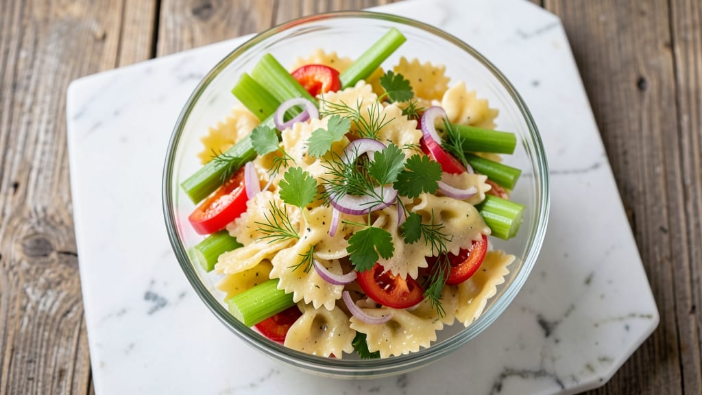 Bobby Flay's Pasta Salad Recipe: Crisp Celery Crowns Over Zesty Lemon-Herb Bliss