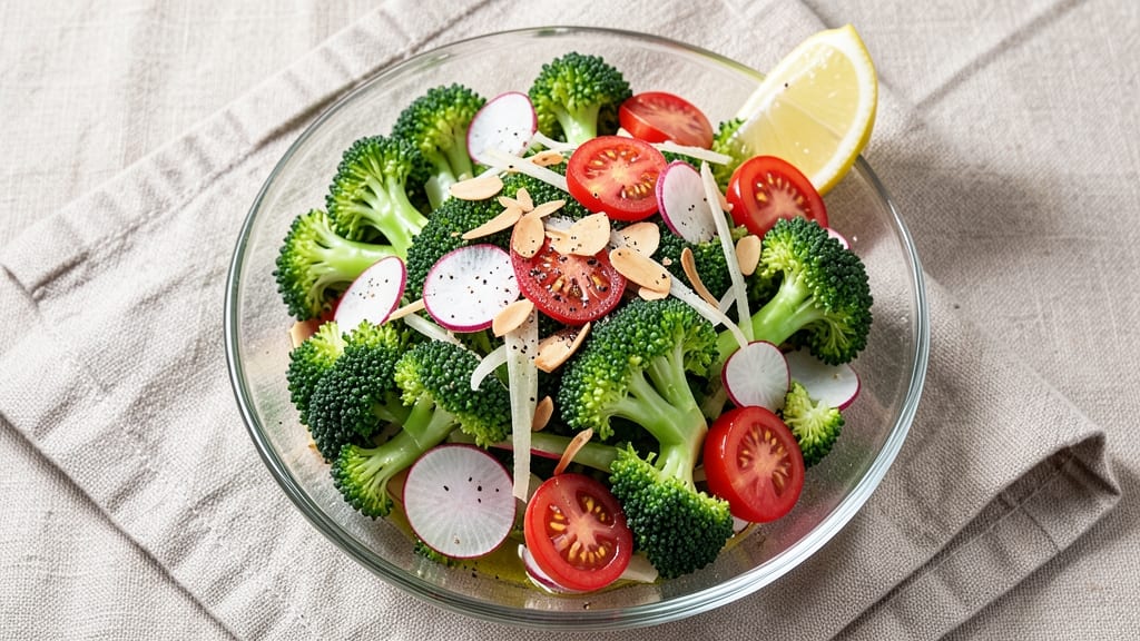 Broccoli Salad Recipe Low Calorie: Crispy Roasted Broccoli With Light Citrus Dressing