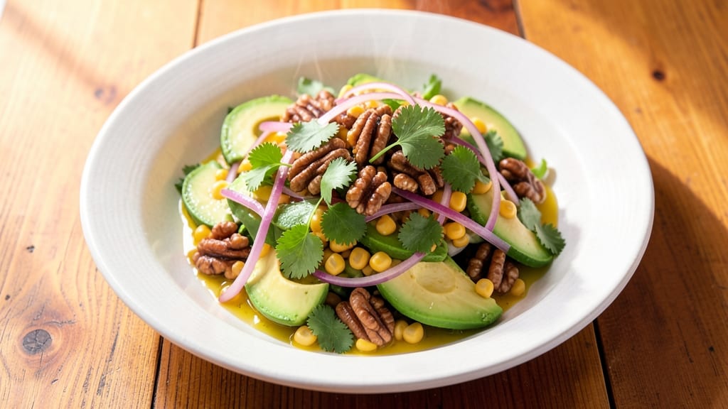 Corn Salad Recipe Pioneer Woman: Sweet Corn and Avocado Creaminess With Crunchy Walnut Topping