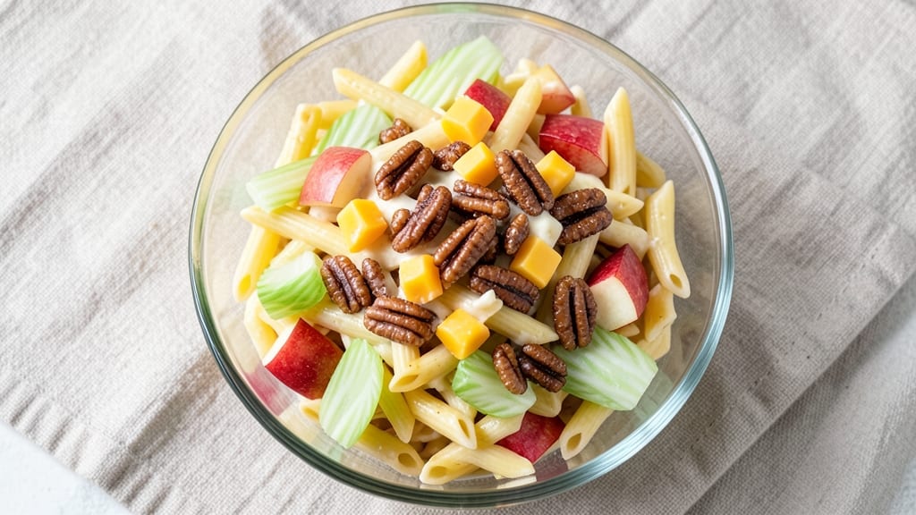 Apple Pasta Salad Recipe: Sweet-Tart Celery Crown Crunch Over Creamy Herb Dressing
