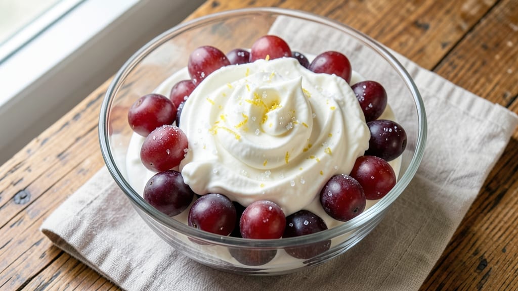 Grape Salad Recipe With Cool Whip And Sour Cream: Crunchy Fruit Over Creamy Bliss