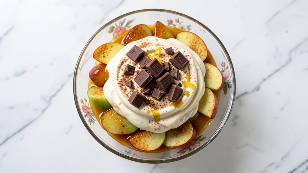 Apple Snickers Salad Recipe With Pudding: Warm Caramelized Apples Over Creamy Vanilla Bliss