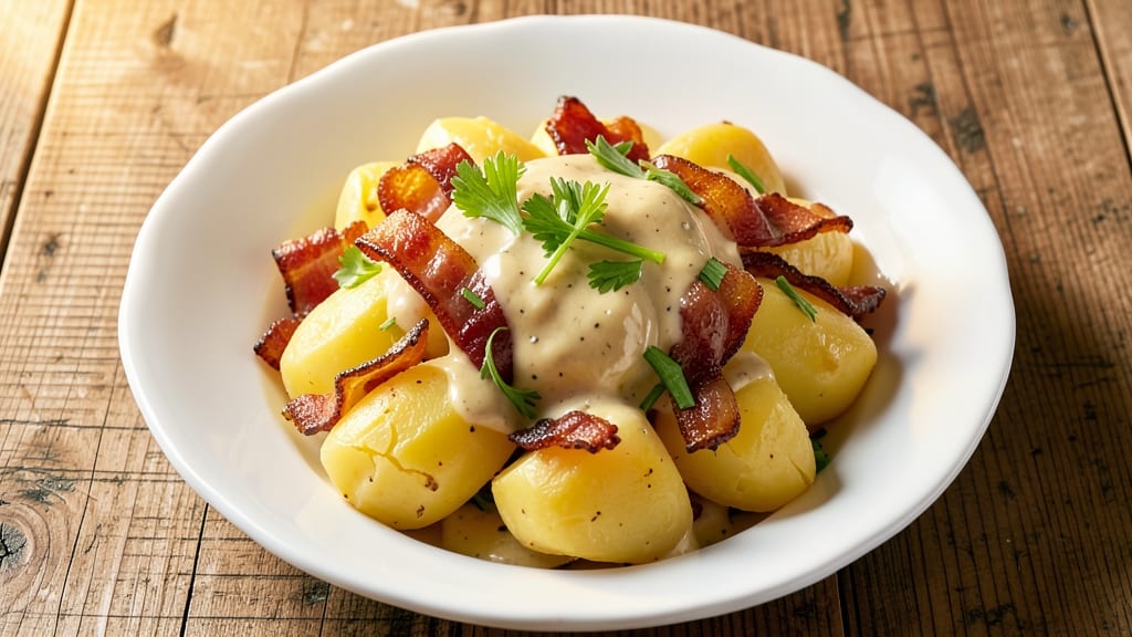 Best UK Potato Salad Recipe: Crisp Celery Crowns Over Zesty Mustard-Mayo Bliss