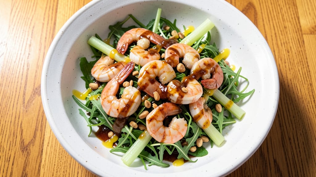 BBQ Shrimp Salad Recipe: Smoky Grilled Shrimp Over Crisp Celery Crowns