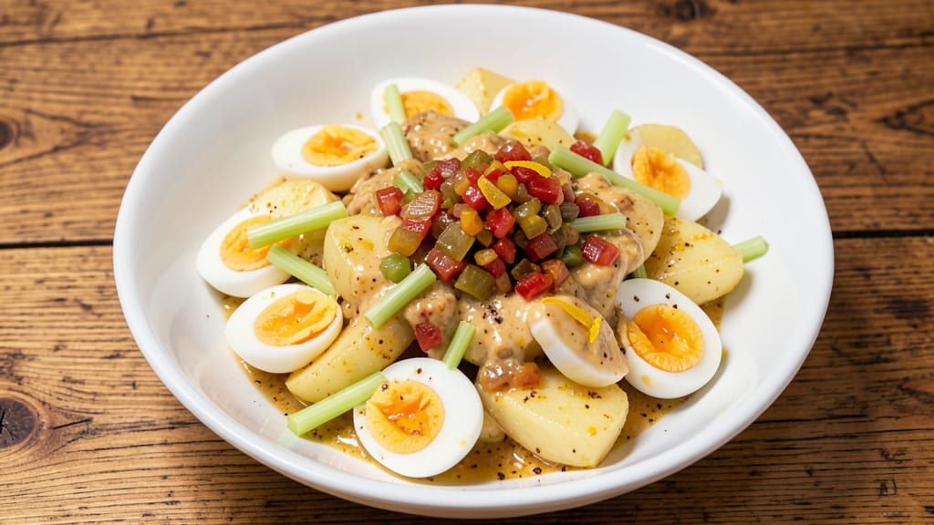 Big Bob Gibson Potato Salad Recipe: Classic BBQ Sauce Twist With Crispy Celery Crowns