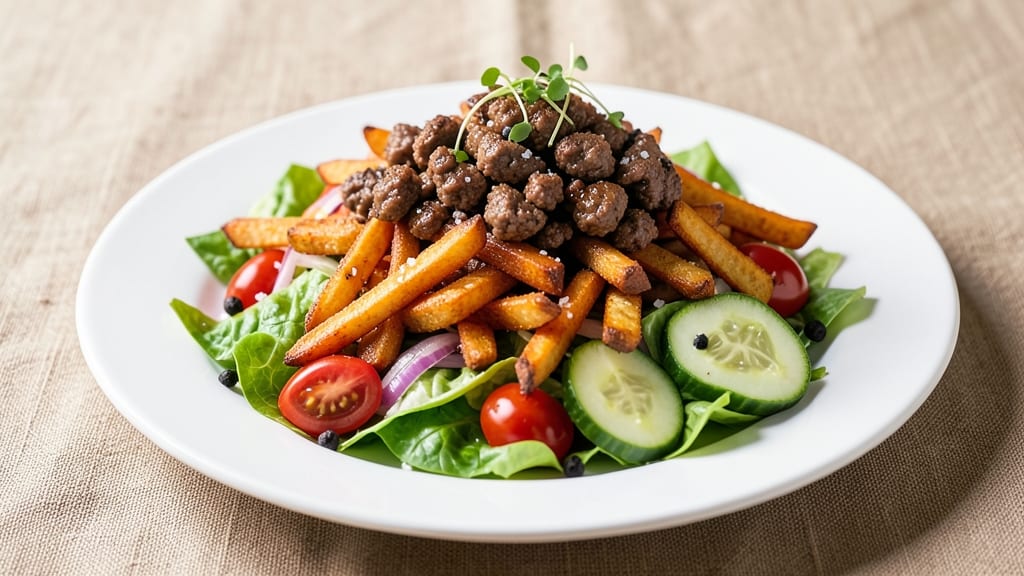 Burger Salad Recipe Healthy: Crunchy Veggie-Packed Protein Bowl