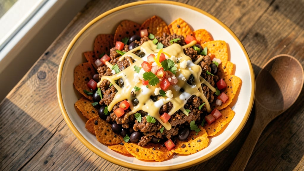 Baked Taco Salad Recipe With Doritos: Crunchy Shells and Cheesy Layered Bliss