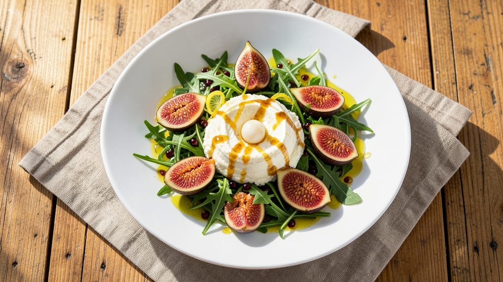 Burrata, Figs, and Salad Recipe: Sweet-Tart Balance With Creamy Bliss