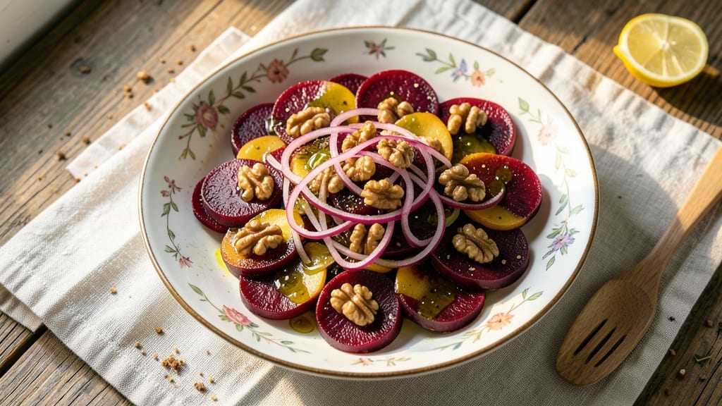 Armenian Beet Salad Recipe: Earthy Sweetness with Walnut and Pomegranate Sparkle
