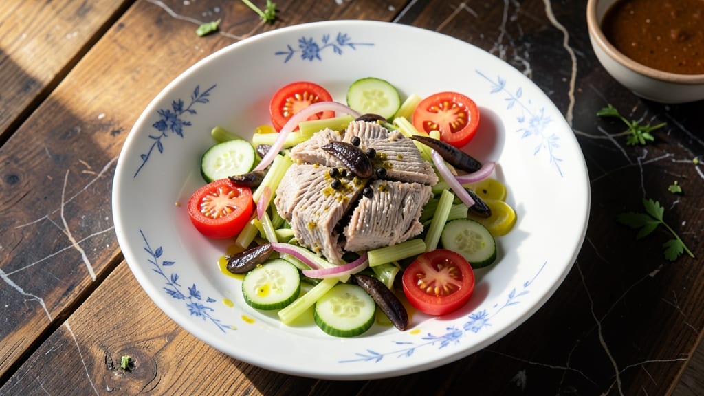 Antipasto Tuna Salad Recipe: Crisp Celery Crowns Over Zesty Lemon-Anchovy Bliss