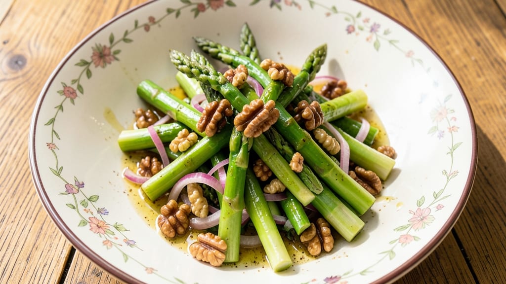 Pioneer Woman Asparagus Salad Recipe: Blanched Greens With Citrusy Pop and Crunchy Walnut Topping