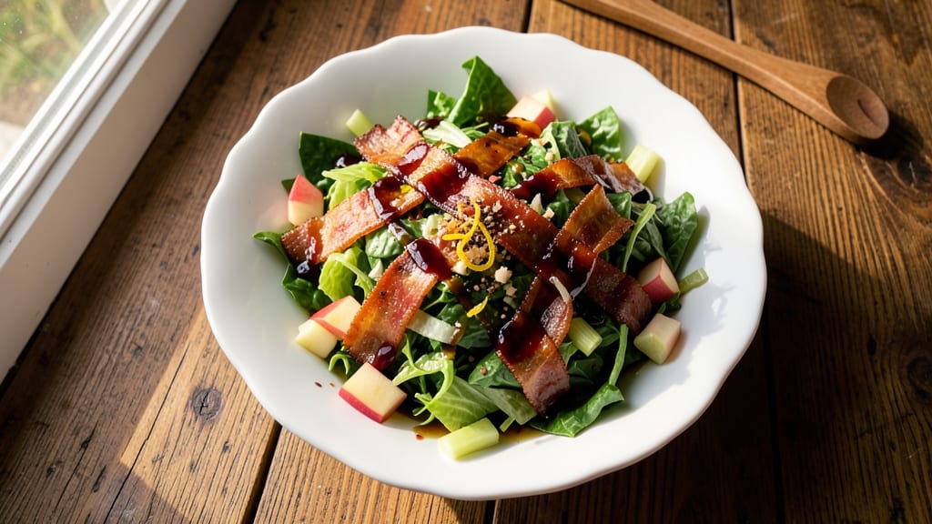 Cab Salad Recipe: Crispy Celery Crowns and Smoky Bacon Bites