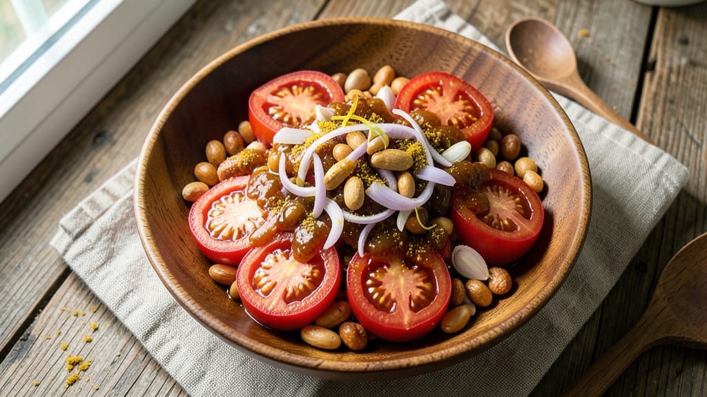 Burmese Tomato Salad Recipe: Spicy, Tangy, and Crunchy With Toasted Peanuts