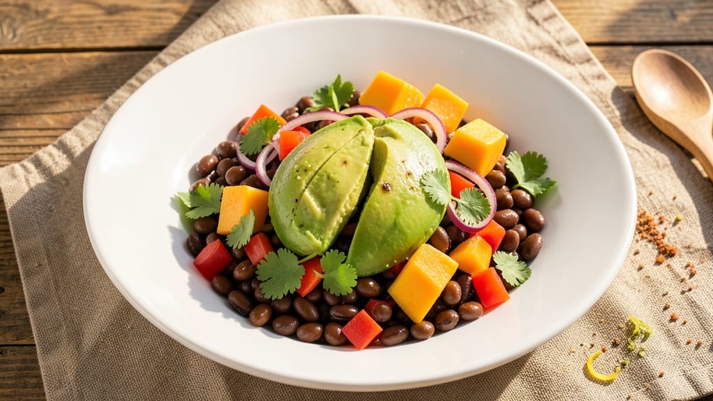 Black Bean, Avocado, and Mango Salad Recipe: Tropical Crunch Meets Creamy Citrus Dressing