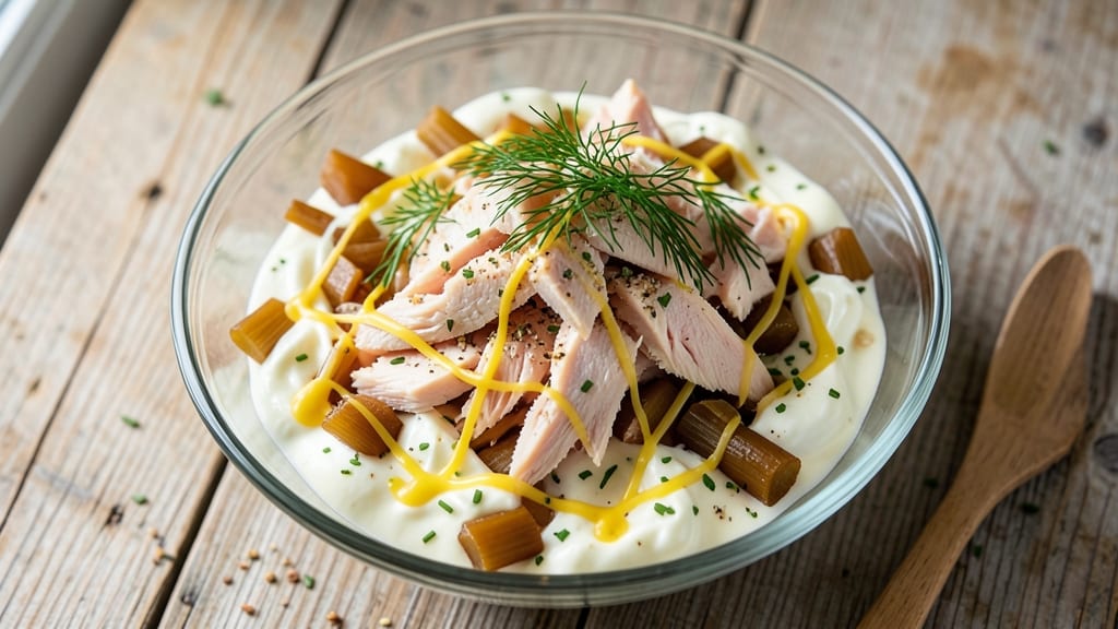 Canned Chicken Salad Recipe No Mayo: Crisp Celery Crowns Over Herbed Greek Yogurt Bliss