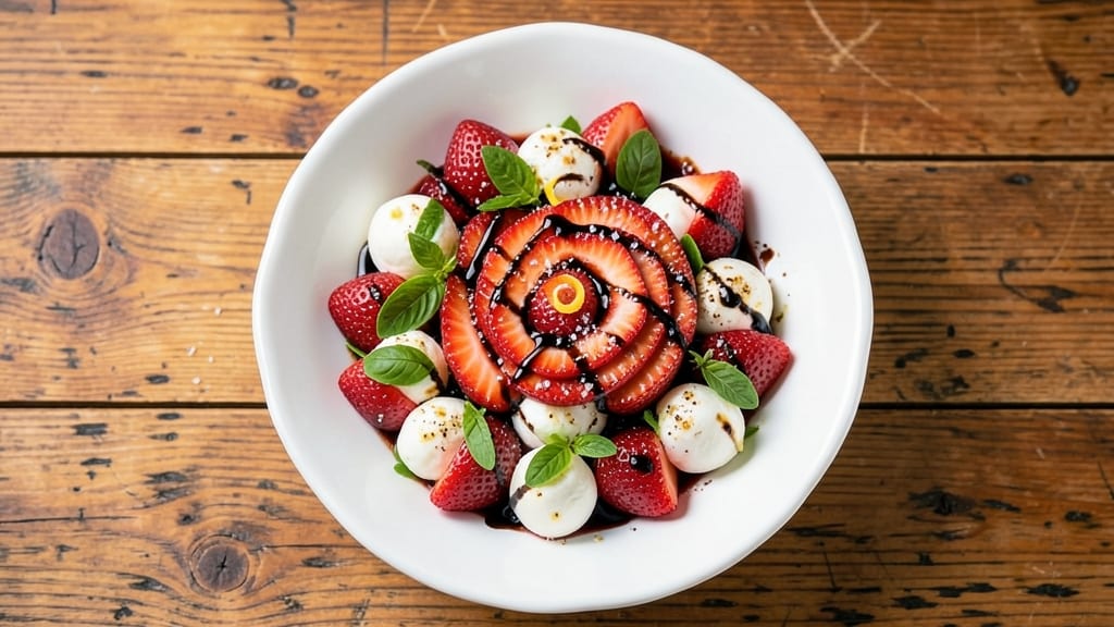 Balsamic Strawberry Caprese Salad Recipe: Sweet-Tart Balance With Creamy Mozzarella