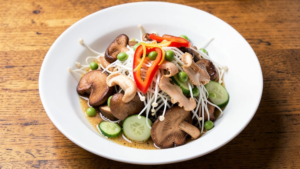 Asian Mushroom Salad Recipe: Umami-Packed Crunch With Sesame-Ginger Zing
