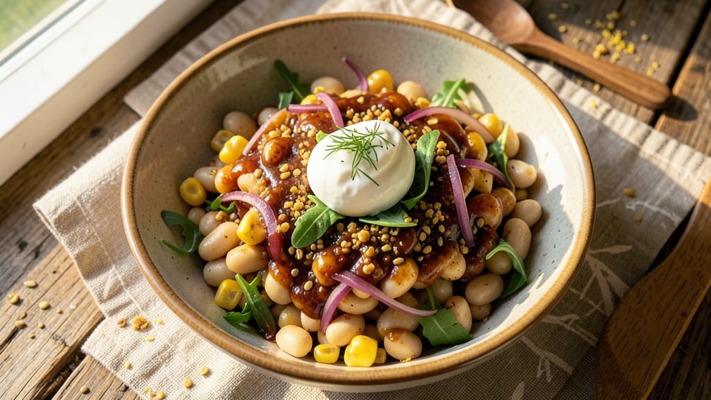 BBQ Beans Salad Recipe: Smoky-Sweet Crunch With Creamy Herb Dressing
