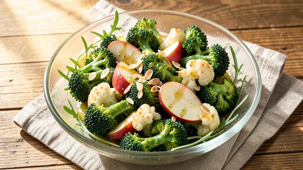 Apple Broccoli Cauliflower Salad Recipe: Crunchy Roasted Veggies with Honey-Lime Dressing