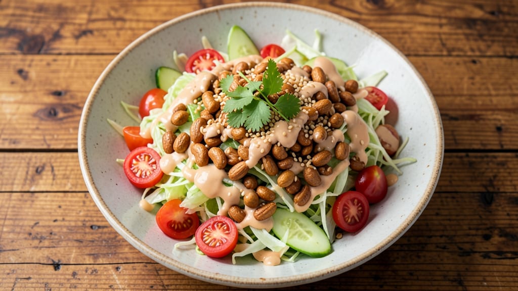 Asian Peanut Salad Recipe: Nutty-Sweet Crunch With Tangy Sesame Dressing