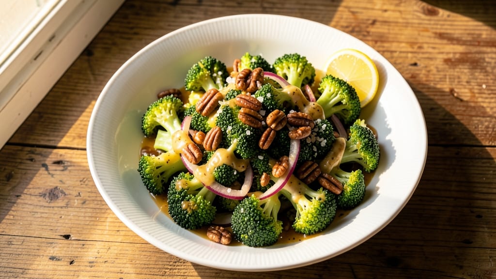 Broccoli Pecan Salad Recipe: Sweet-Tart Crunch With Warm Pecan Magic