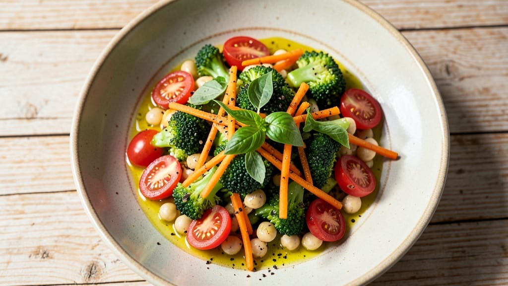 Broccoli Carrot Tomato Salad Recipe: Crisp Veggie Medley With Bright Lemon-Dijon Dressing