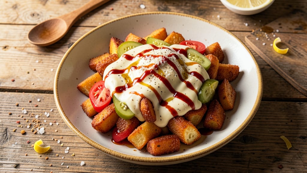 Backwater Jack's Fried Potato Salad Recipe: Crispy Potatoes With Tangy Vinegar-Kissed Dressing