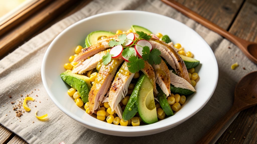 Avocado Corn Chicken Salad Recipe: Creamy Avocado-Corn Fusion With Juicy Chicken