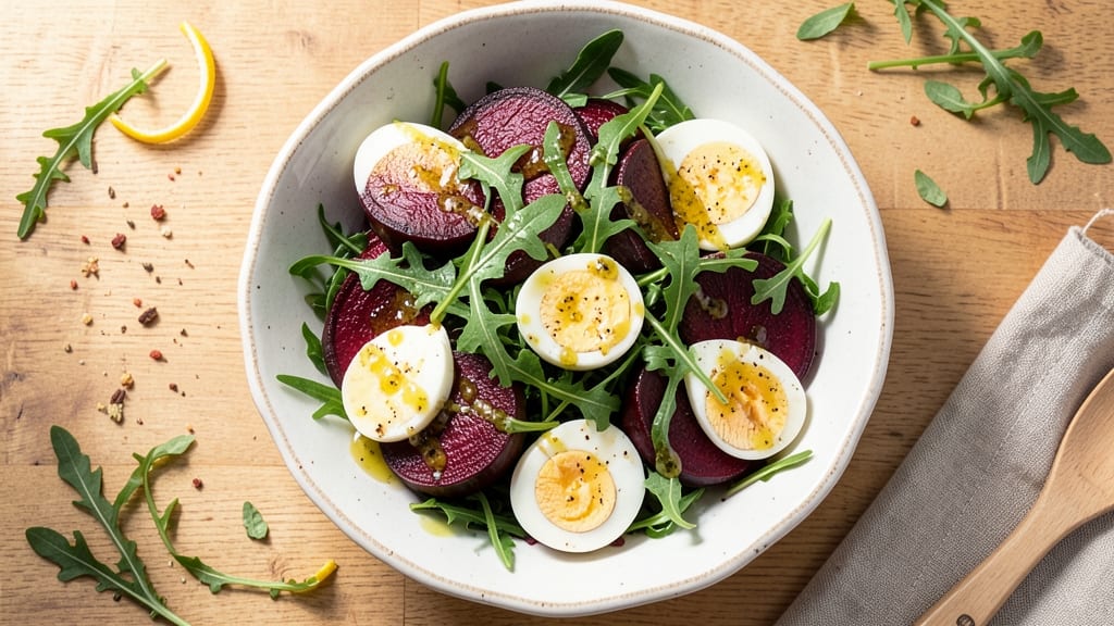 Beet and Egg Salad Recipe: Earthy Beets and Silky Poached Eggs