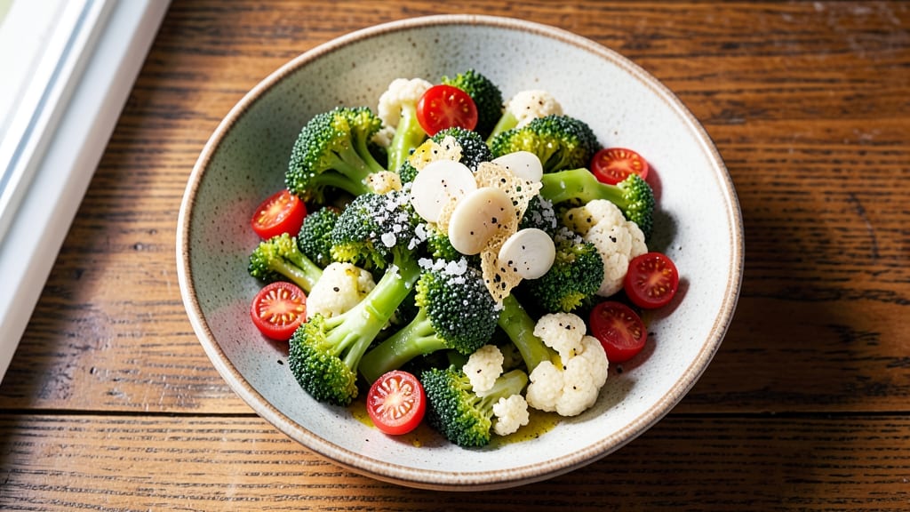 Broccoli Cauliflower Tomato Salad Recipe: Crisp Raw Veggies With Bright Lemon-Herb Dressing