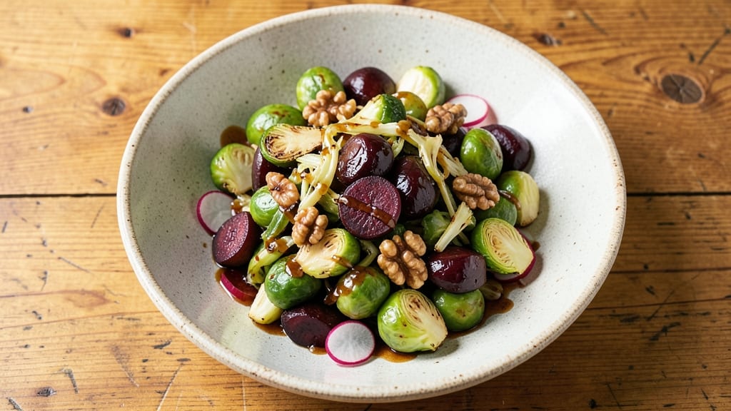 Brussels Sprouts and Beet Salad Recipe: Roasted Sweetness With Earthy Crunch