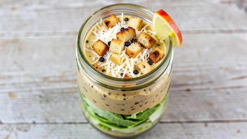 Caesar Salad Mason Jar Recipes: Layered Freshness for On-The-Go Crunch