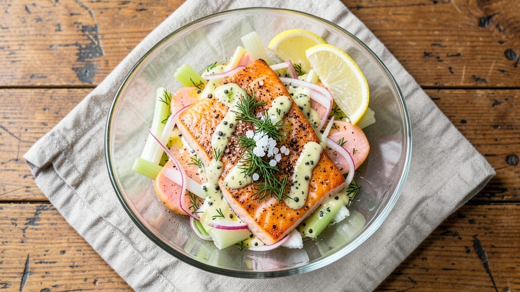 Brio Salmon Salad Recipe: Crisp Celery Crowns Over Smoky Dill Bliss