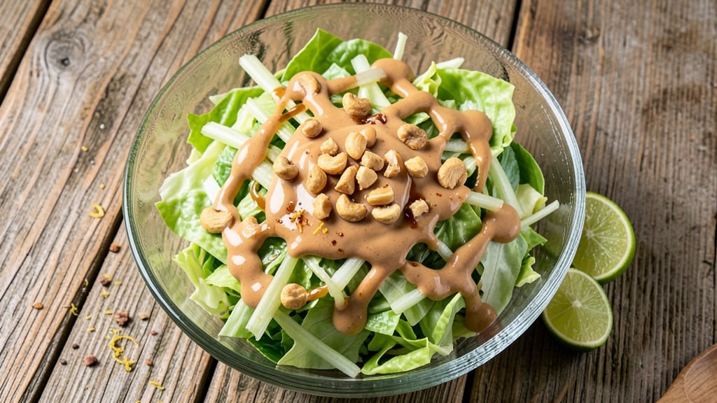 Cabbage Peanut Salad Recipe: Crunchy Celery Crowns Over Nutty Creamy Bliss